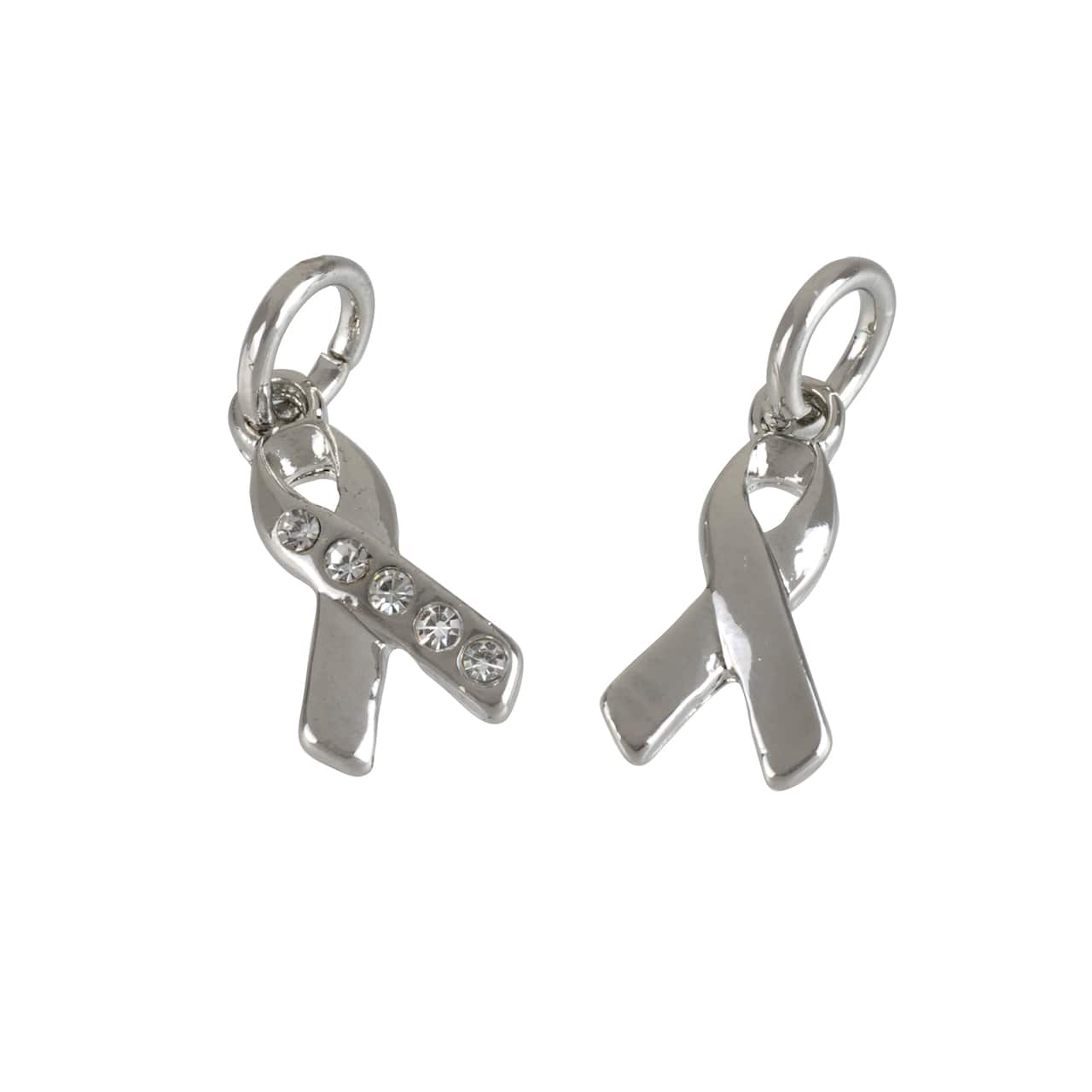 Charmalong™ Rhodium Ribbon Charms by Bead Landing™